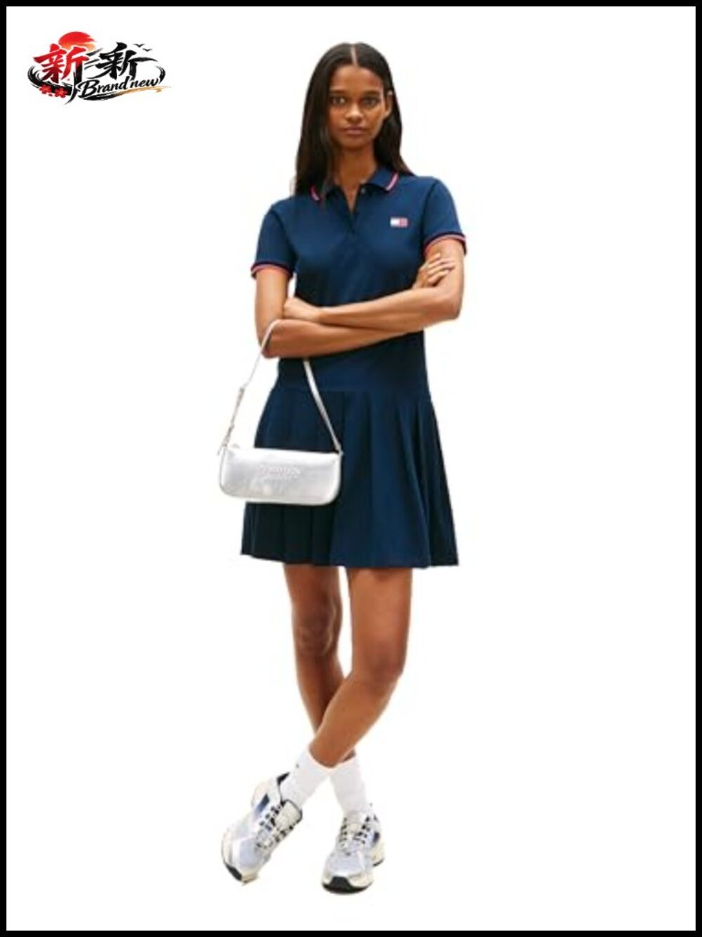 Tommy Hilfiger Cotton Blend Polo Dress Casual Fit & Flare Short Sleeve